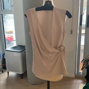 Faux wrap blouse